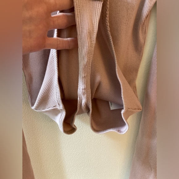 Express Ribbed Bodysuit Snap Bell Sleeves Pink Size Small - Picture 7 of 7